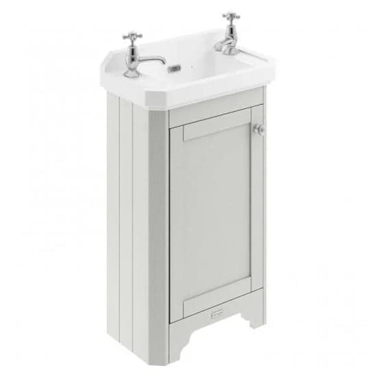 Ocala 51.5cm Floor Vanity Unit With 2TH Basin In Timeless Sand_1
