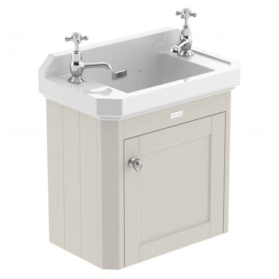 Ocala 51.5cm Wall Vanity Unit With 2TH Basin In Timeless Sand_1