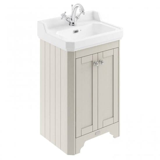 Ocala 56cm Floor Vanity Unit With 1TH Basin In Timeless Sand_1