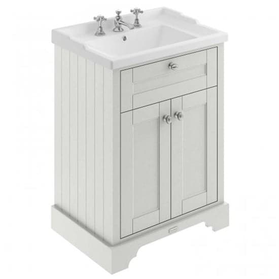 Ocala 62cm Floor Vanity Unit With 3TH Basin In Timeless Sand_1