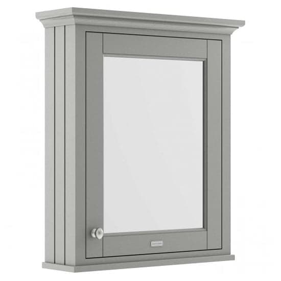 Ocala 65cm Mirrored Cabinet In Storm Grey With 1 Door_1