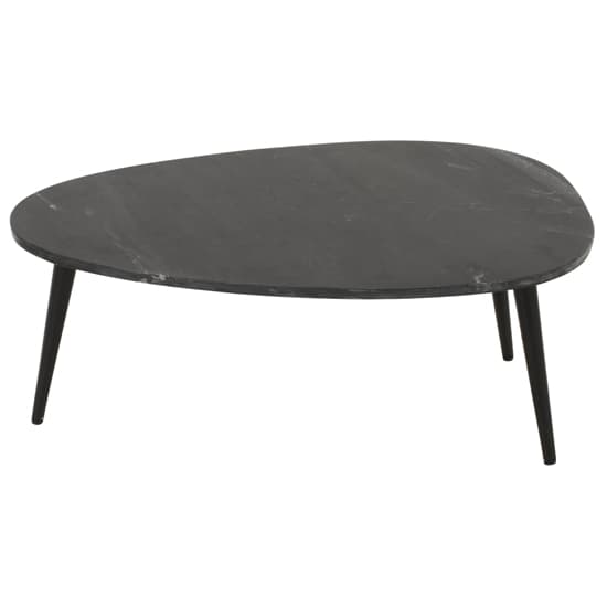 Ocala Marble Top Coffee Table In Black With Black Metal Legs_4