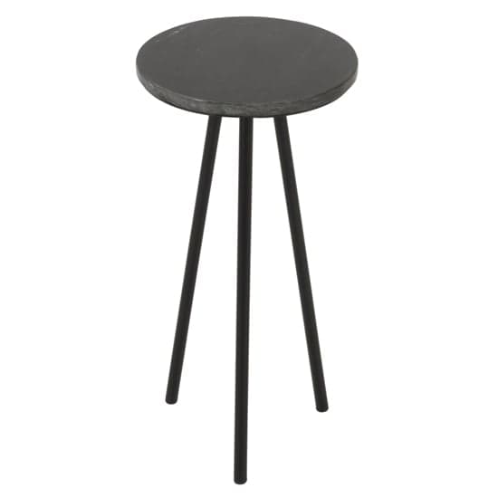 Ocala Marble Top Side Table With Black With Black Metal Legs_5