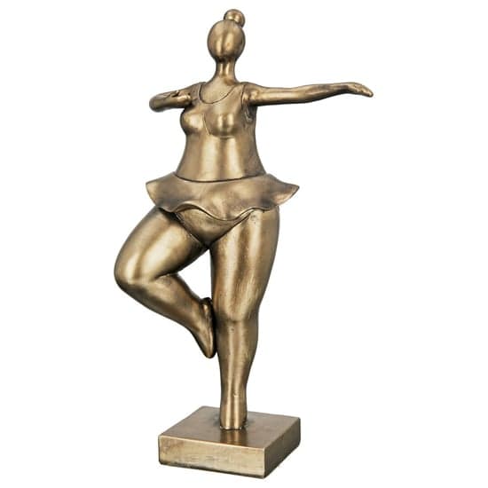 Ocala Polyresin Ballerina Babsy Sculpture II In Gold_1