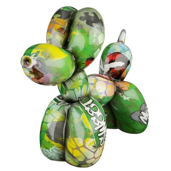 Ocala Polyresin Balloon Dag Sculpture In Multicolour_2