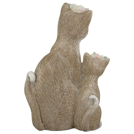 Ocala Polyresin Cat With Child Nala Sculpture In Brown_3