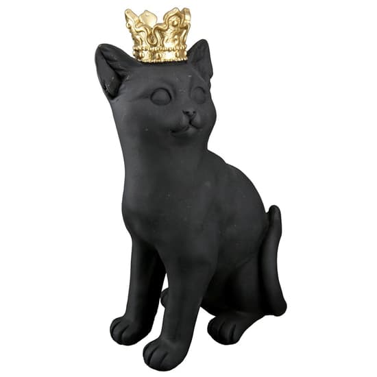 Ocala Polyresin Cat Kate Sculpture In Black And White_3