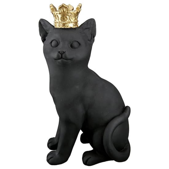 Ocala Polyresin Cat Kate Sculpture In Black And White_5