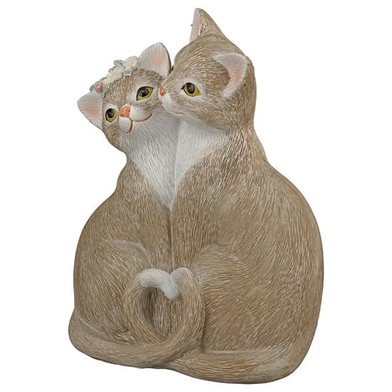 Ocala Polyresin Cat Nala And Nico Sculpture In Brown_3