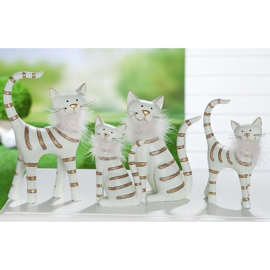 Ocala Polyresin Cat Smile Sculpture Large In White_2