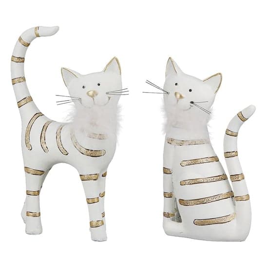 Ocala Polyresin Cat Smile Sculpture Small In White_1
