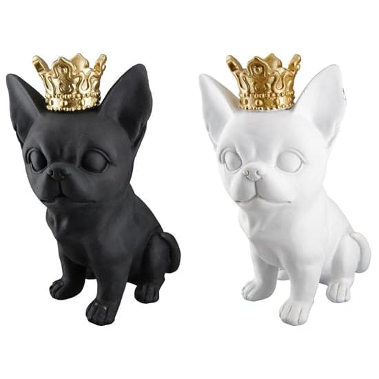 Ocala Polyresin Chihuahua Roxy Sculpture In Black And White_1
