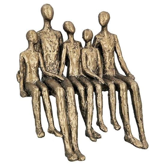 Ocala Polyresin Edge Sitter Family Ties Sculpture In Gold_1
