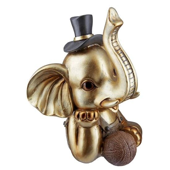 Ocala Polyresin Elephant Maroni I Sculpture In Gold_1