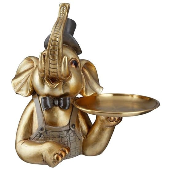 Ocala Polyresin Elephant Maroni II Sculpture In Gold_2