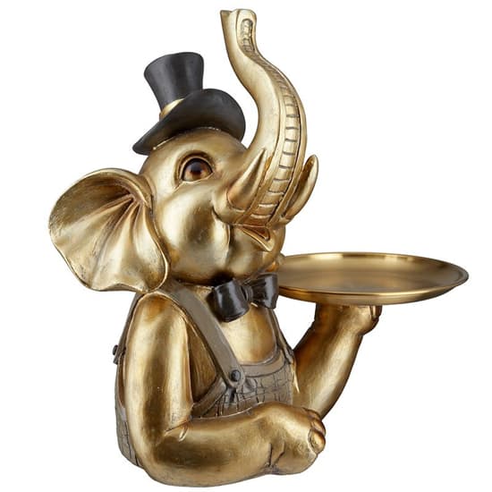 Ocala Polyresin Elephant Maroni II Sculpture In Gold_1