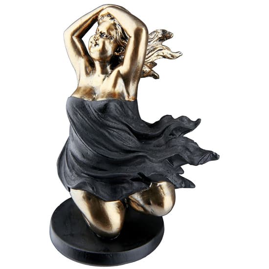 Ocala Polyresin Elisabeth Sculpture In Gold And Black_3