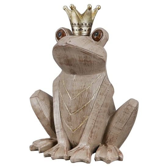 Ocala Polyresin Frog Kalle Sculpture In Brown_2