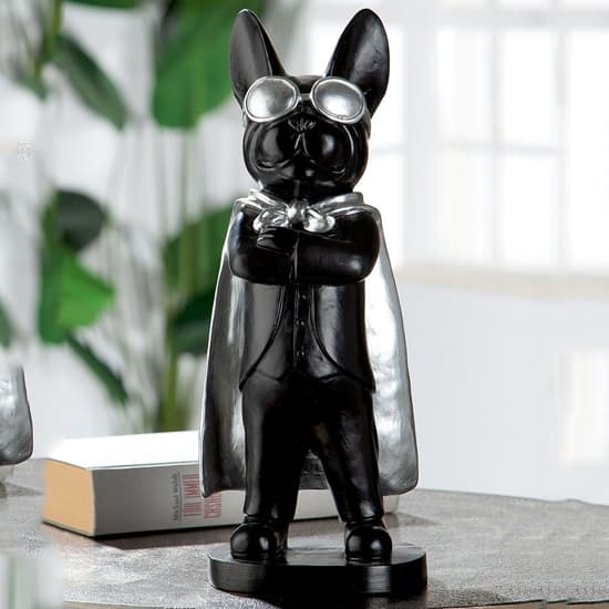 Ocala Polyresin Hero Dog Standing Sculpture In Black_1