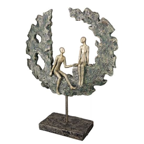 Ocala Polyresin Hold Your Hand Sculpture In Gold And Green_2