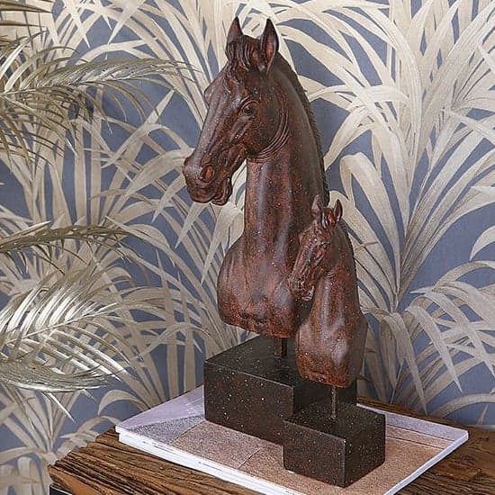 Ocala Polyresin Horse Sculpture In Dark Brown_2