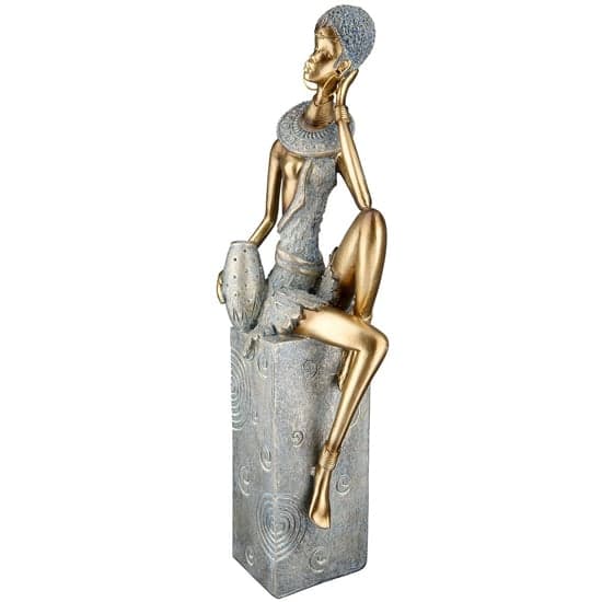 Ocala Polyresin Jamila One Sculpture In Gold_4