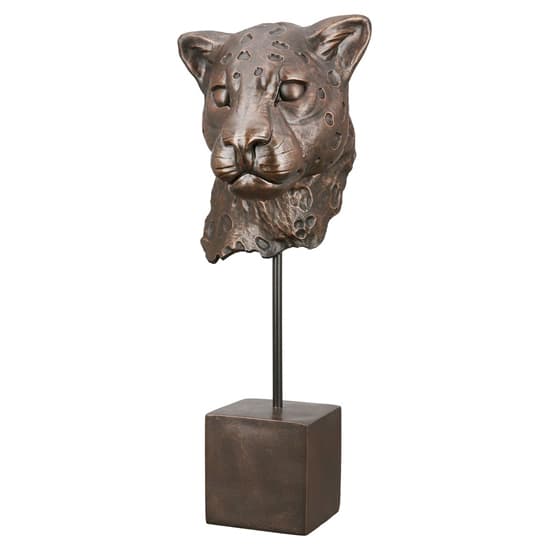 Ocala Polyresin Leopard Sculpture In Antique Bronze_3