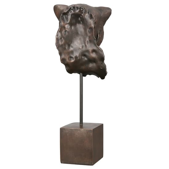 Ocala Polyresin Leopard Sculpture In Antique Bronze_4