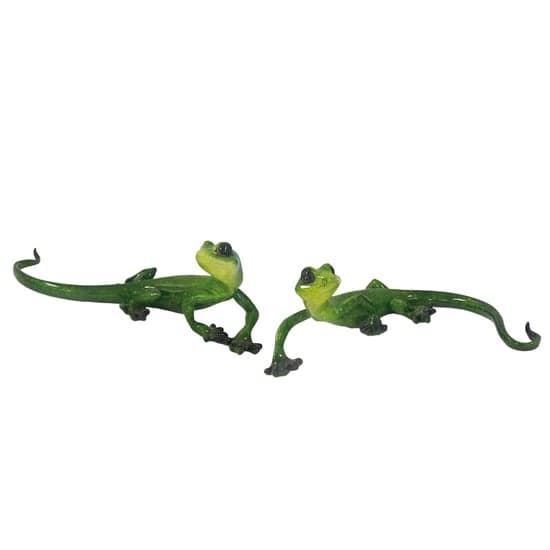 Ocala Polyresin Lizard Charly Green Sculpture Large In Green_2