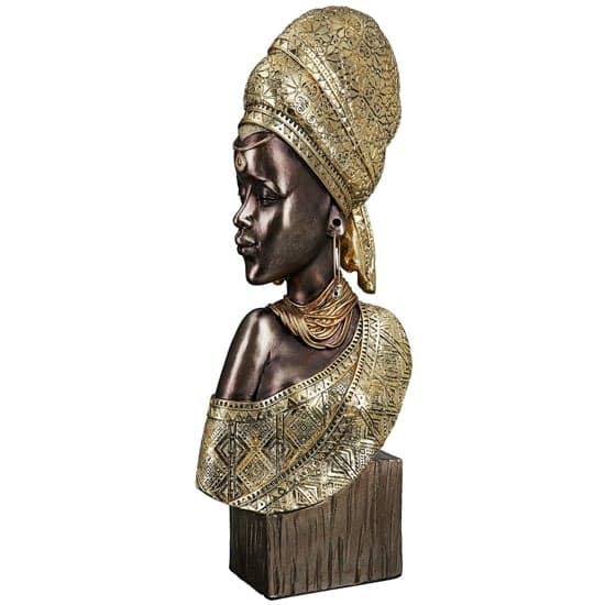 Ocala Polyresin Shari Sculpture In Gold_2