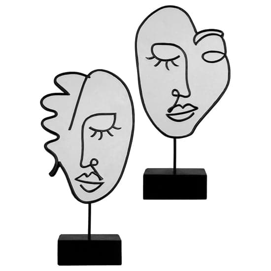 Ocala Polyresin Vision Sculpture In White And Black_2