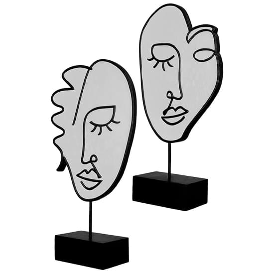 Ocala Polyresin Vision Sculpture In White And Black_3