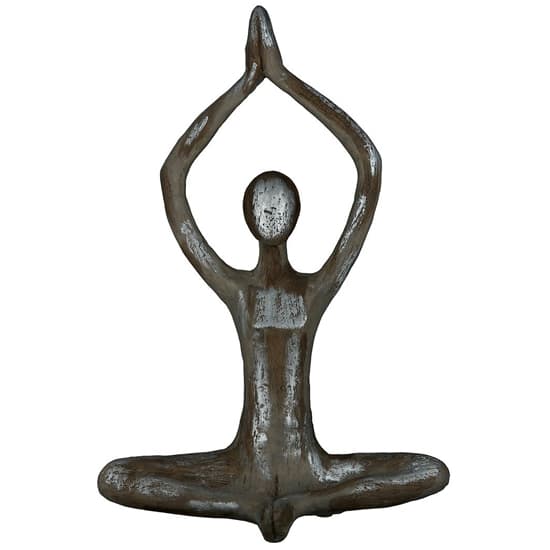Ocala Polyresin Yoga Woman III Sculpture In Antique Brown_2
