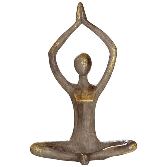 Ocala Polyresin Yoga Woman III Sculpture In Brown_2