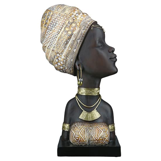 Ocala Polyresin Zola With Headscarf Sculpture In Multicolour_3