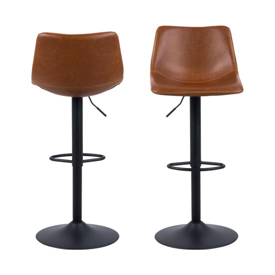 Ocala Vintage Brandy Faux Leather Bar Stools In Pair_2