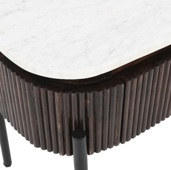 Ocala White Marble And Wood Bedside Table In Dark Mahogany_5