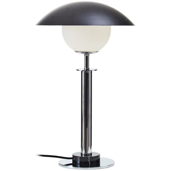 Ocho Black Table Lamp With Silver Body And Black Marble Base_2