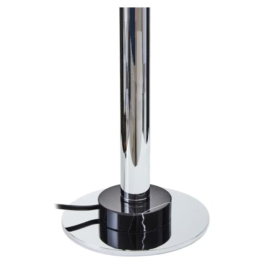 Ocho Black Table Lamp With Silver Body And Black Marble Base_4