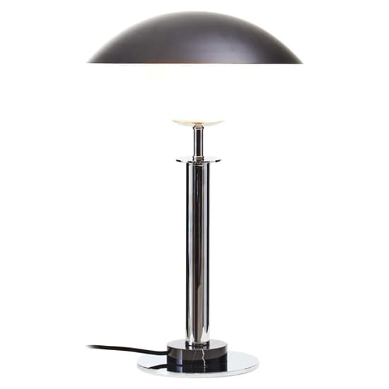 Ocho Black Table Lamp With Silver Body And Black Marble Base_1