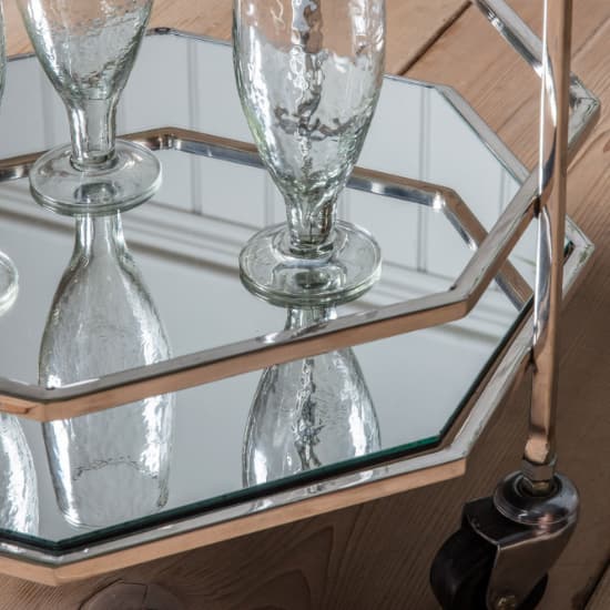 Ockham Octagonal Glass Shelves Drinks Trolley With Silver Frame_2
