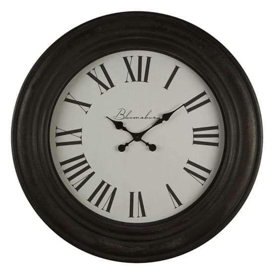 Ocrasey Round Antique Style Wall Clock In Black_1