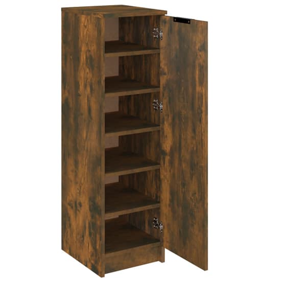 Octave Wooden Shoe Storage Cabinet In Smoked Oak_5