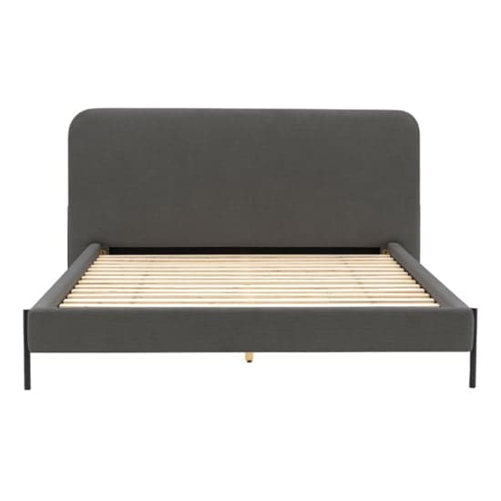 Odense Polyester Fabric Double Bed In Grey_2