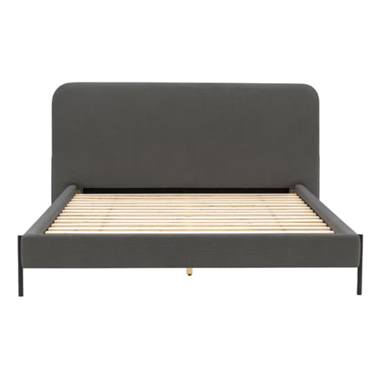 Odense Polyester Fabric King Size Bed In Grey_2