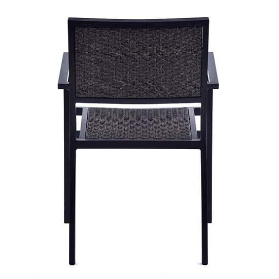 Oderico Outdoor Armchair In Black With Grey Rattan_3