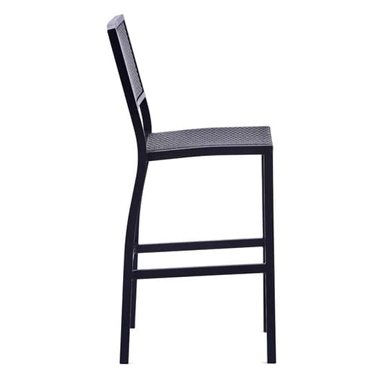 Oderico Outdoor Bar Chair In Black With Grey Rattan Furniture in Fashion