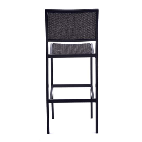 Oderico Outdoor Bar Chair In Black With Grey Rattan_4