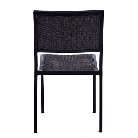 Oderico Outdoor Side Chair In Black With Grey Rattan_3