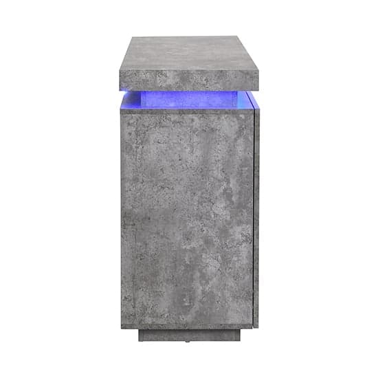 Odessa Sideboard With 2 Door 4 Drawer In Concrete Effect And LED_5
